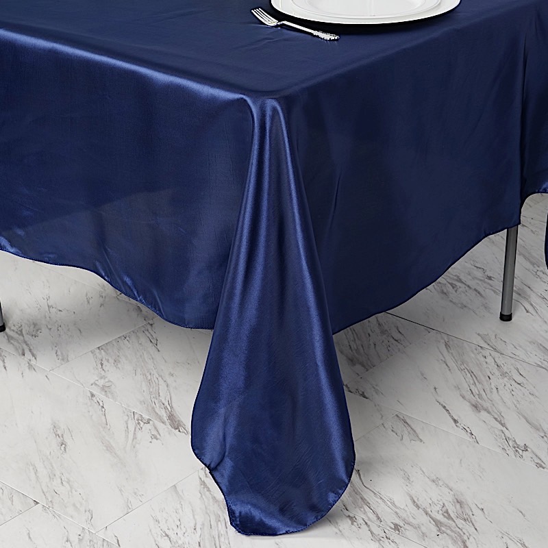 72 inches Square SATIN TABLE OVERLAYS Wedding Catering Event Dinner Decorations - Picture 131 of 244