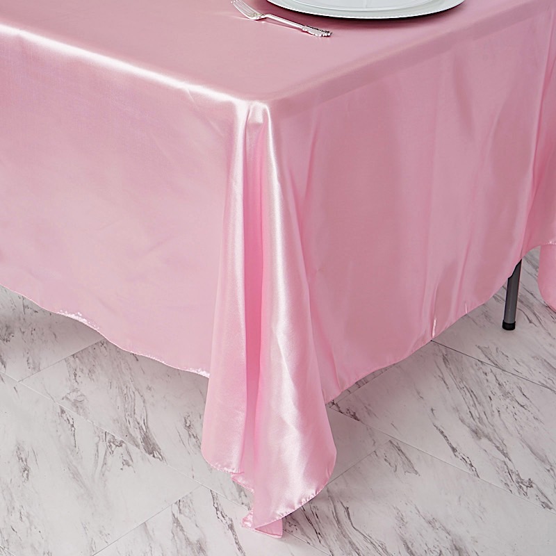 72 inches Square SATIN TABLE OVERLAYS Wedding Catering Event Dinner Decorations - Picture 167 of 244