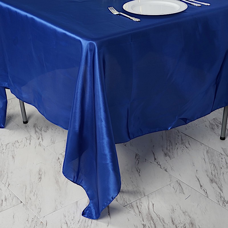 72 inches Square SATIN TABLE OVERLAYS Wedding Catering Event Dinner Decorations - Picture 188 of 244