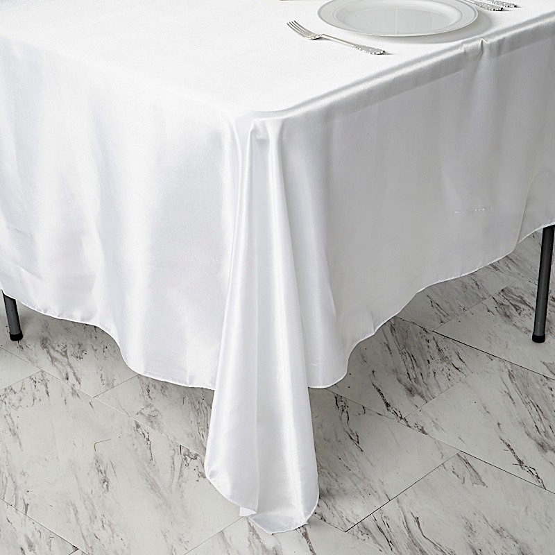 72 inches Square SATIN TABLE OVERLAYS Wedding Catering Event Dinner Decorations - Picture 231 of 244