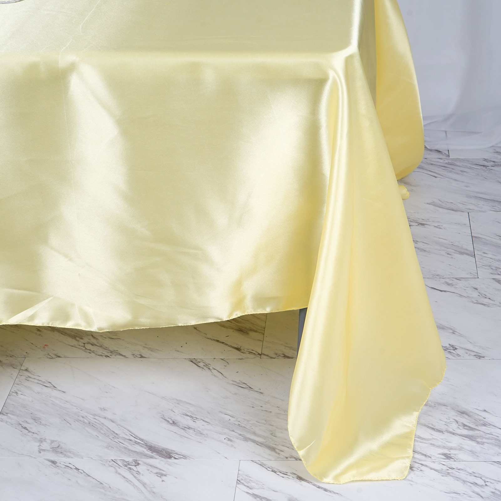 72 inches Square SATIN TABLE OVERLAYS Wedding Catering Event Dinner Decorations - Picture 243 of 244