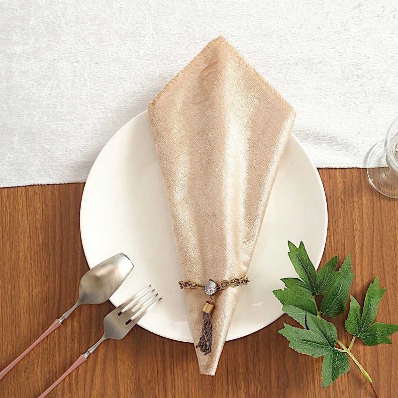 20x20-Inch Premium Velvet Napkins Wedding Party Home Table Top Decorations Sale - Picture 19 of 132