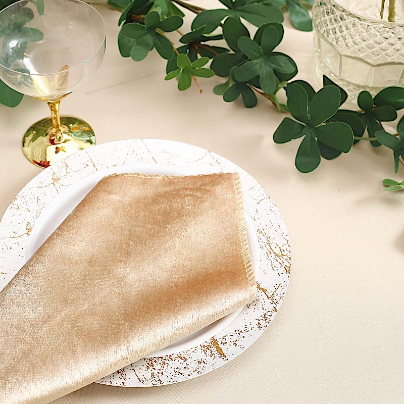 20x20-Inch Premium Velvet Napkins Wedding Party Home Table Top Decorations Sale - Picture 22 of 132