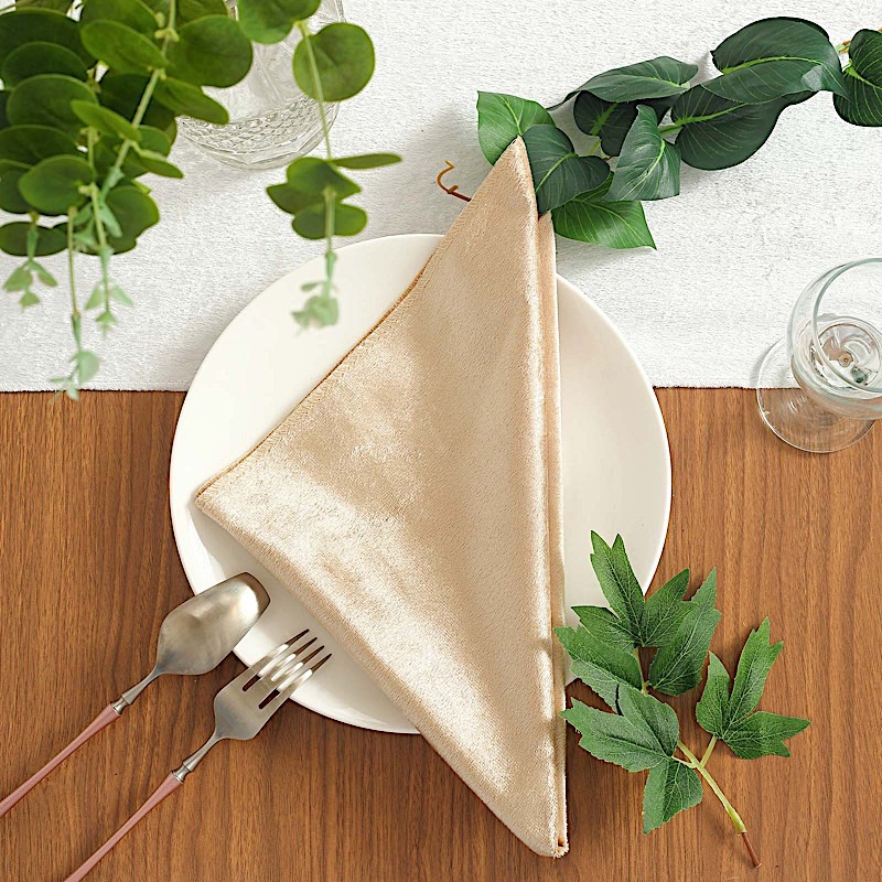 20x20-Inch Premium Velvet Napkins Wedding Party Home Table Top Decorations Sale - Picture 18 of 132