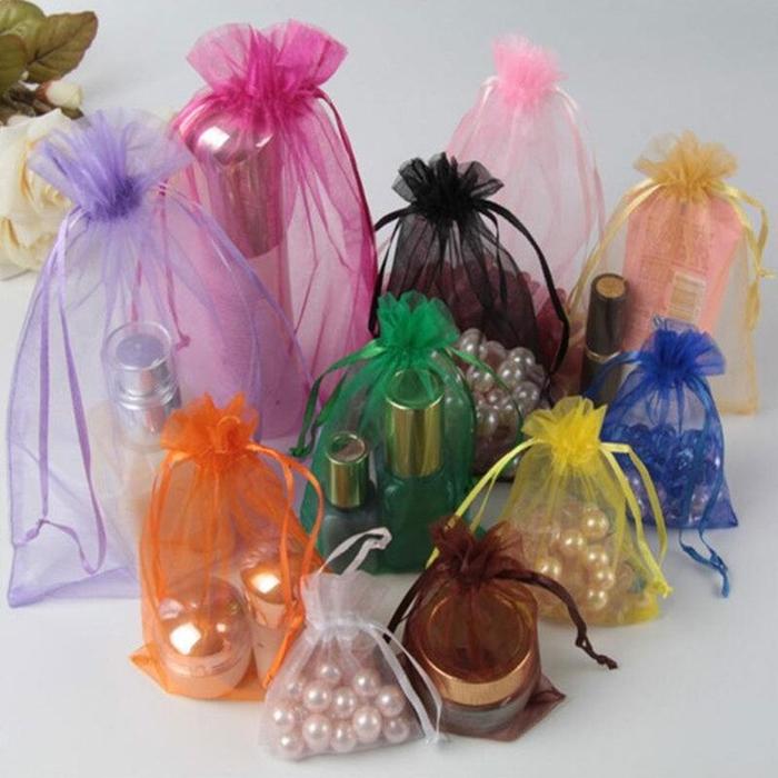 100 pcs 5x7 inch ORGANZA BAGS Pouches - Wedding FAVORS Drawstring Gift Packaging - Picture 22 of 98