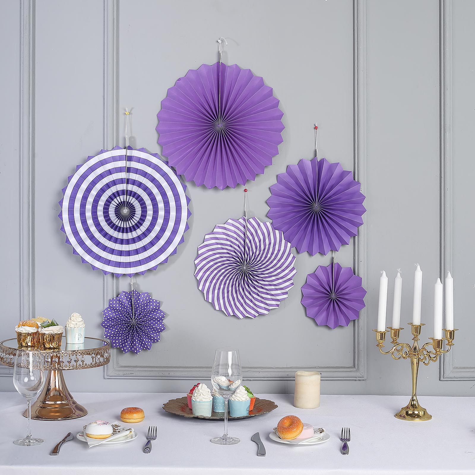 Paper Fans Wall Hanging Decorations Wedding Party Accessories Events