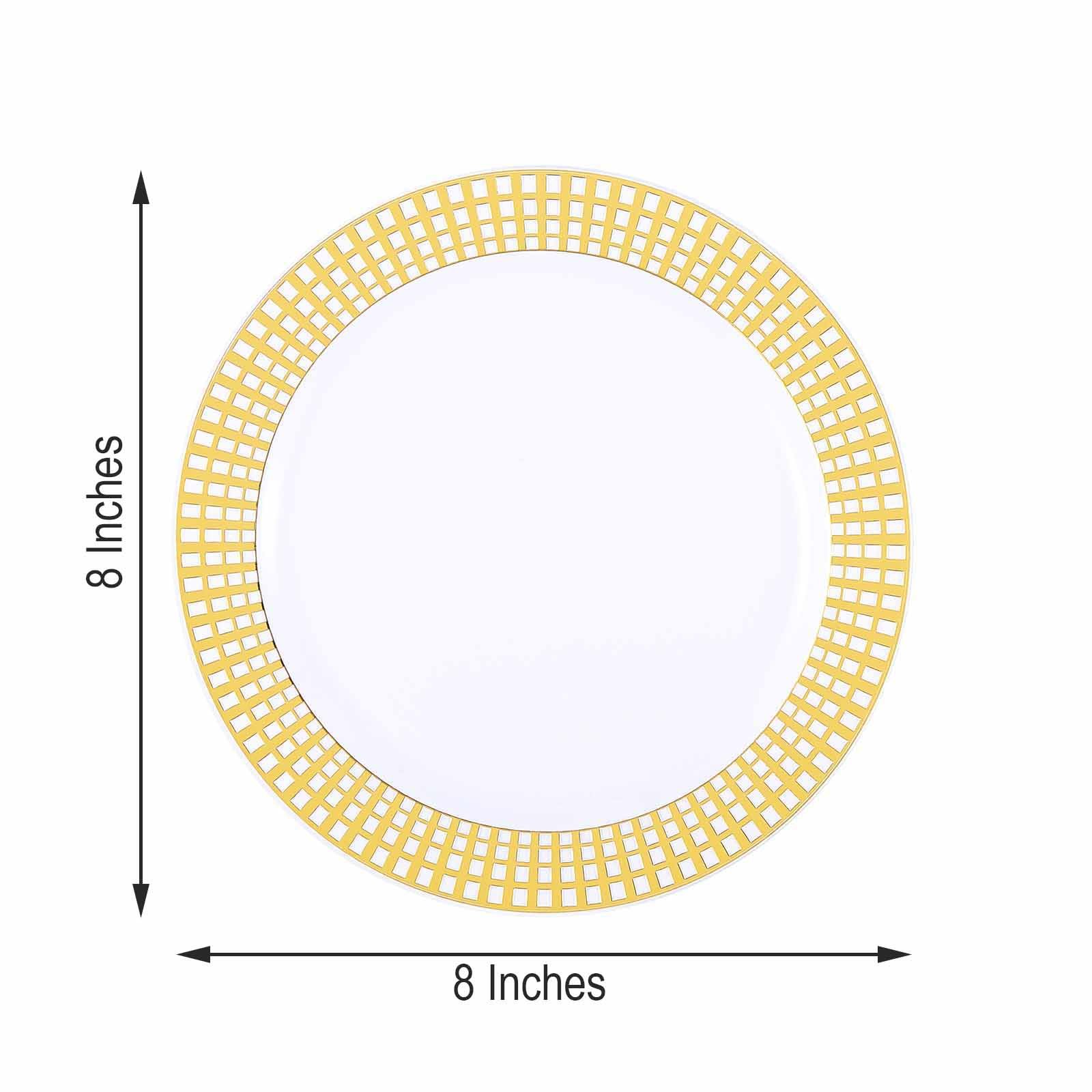 Hard Plastic 8" PLATES With RIM Party Wedding Catering Disposable