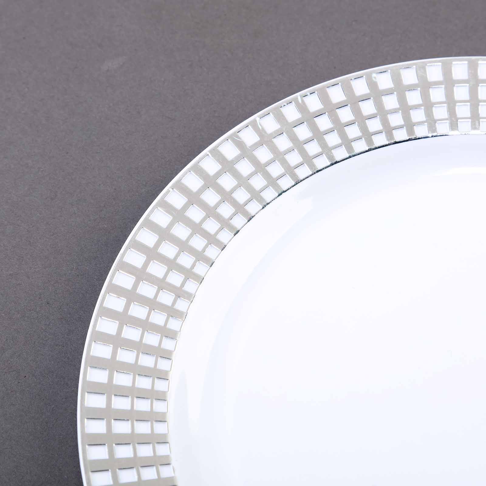 Hard Plastic 8" PLATES With RIM Party Wedding Catering Disposable