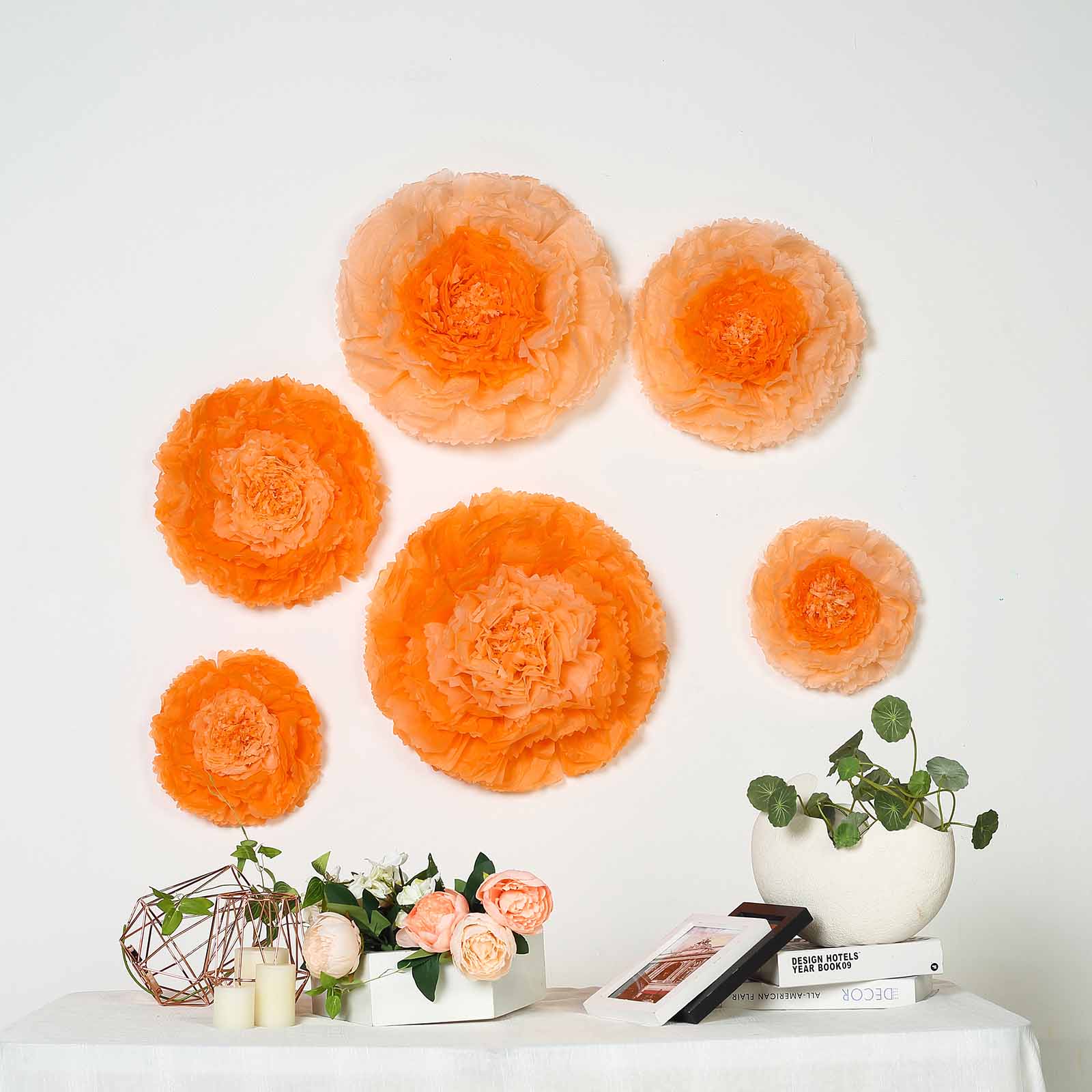 7 9 11 in Papel Tejido Claveles Flores Fondo de Pared Evento Fiesta Decoraciones - Imagen 26 de 60