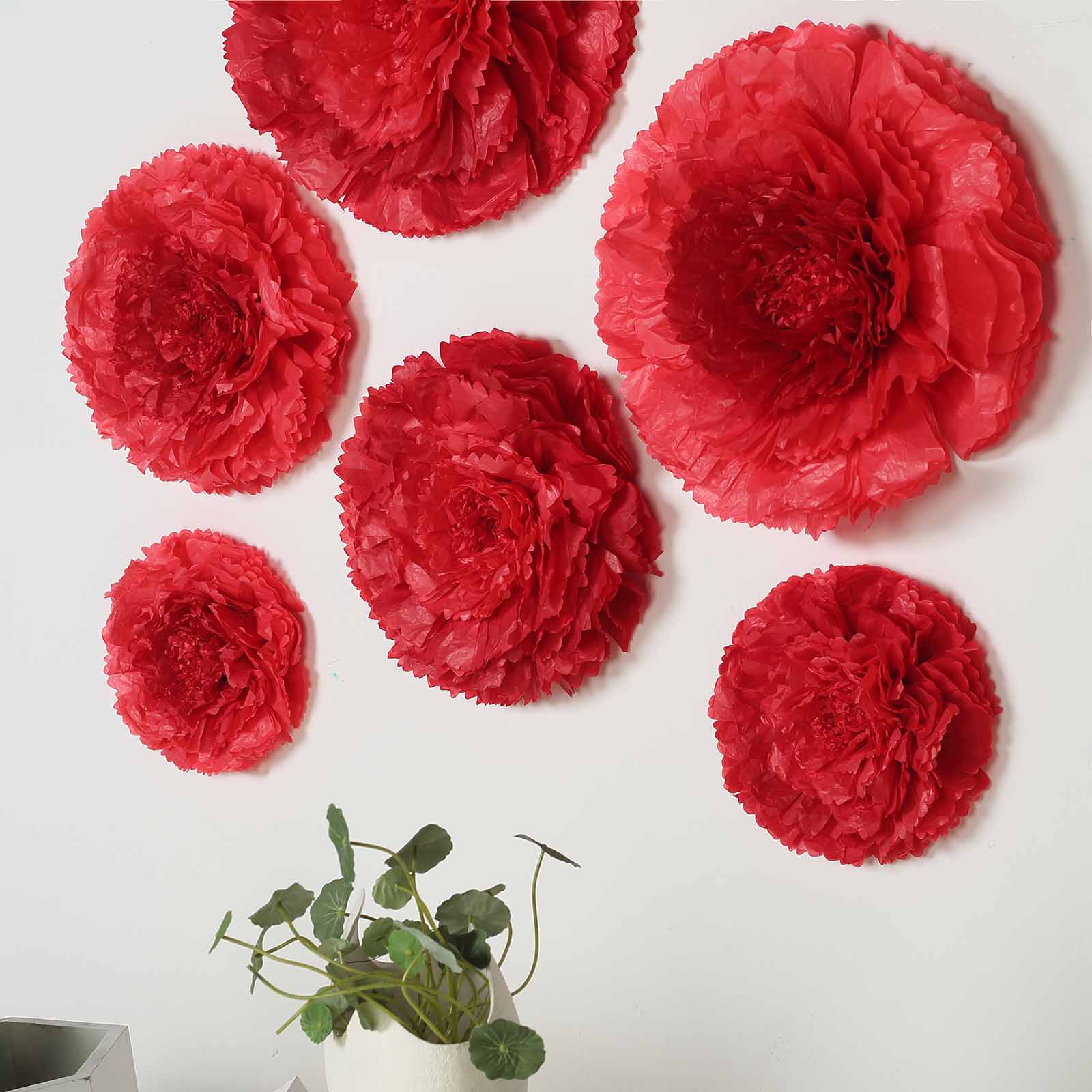 12 16 20 in Papel de tela claveles flores fondo de pared decoraciones de fiesta - Imagen 50 de 63