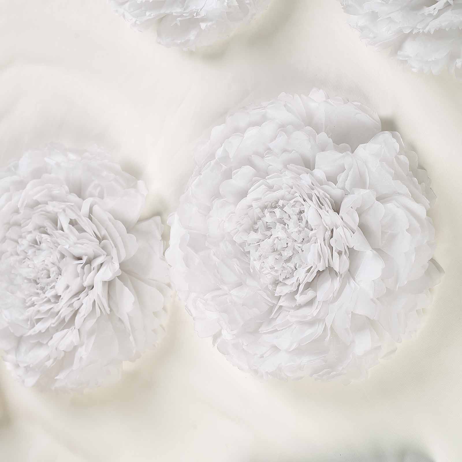 12 16 20 in Papel de tela claveles flores fondo de pared decoraciones de fiesta - Imagen 57 de 63