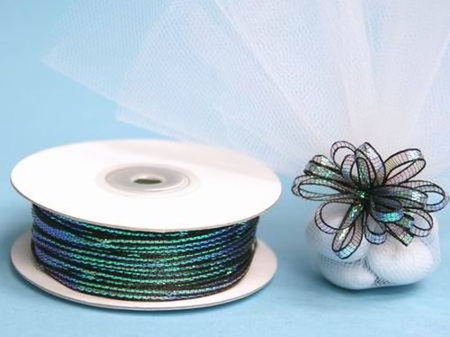 1/8" x 50 yards PULL String Organza RIBBON for Wedding FAVORS Bows Decorations - Picture 3 of 7