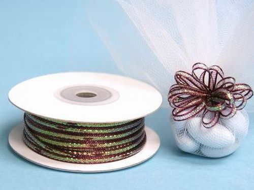 1/8" x 50 yards PULL String Organza RIBBON for Wedding FAVORS Bows Decorations - Picture 4 of 7