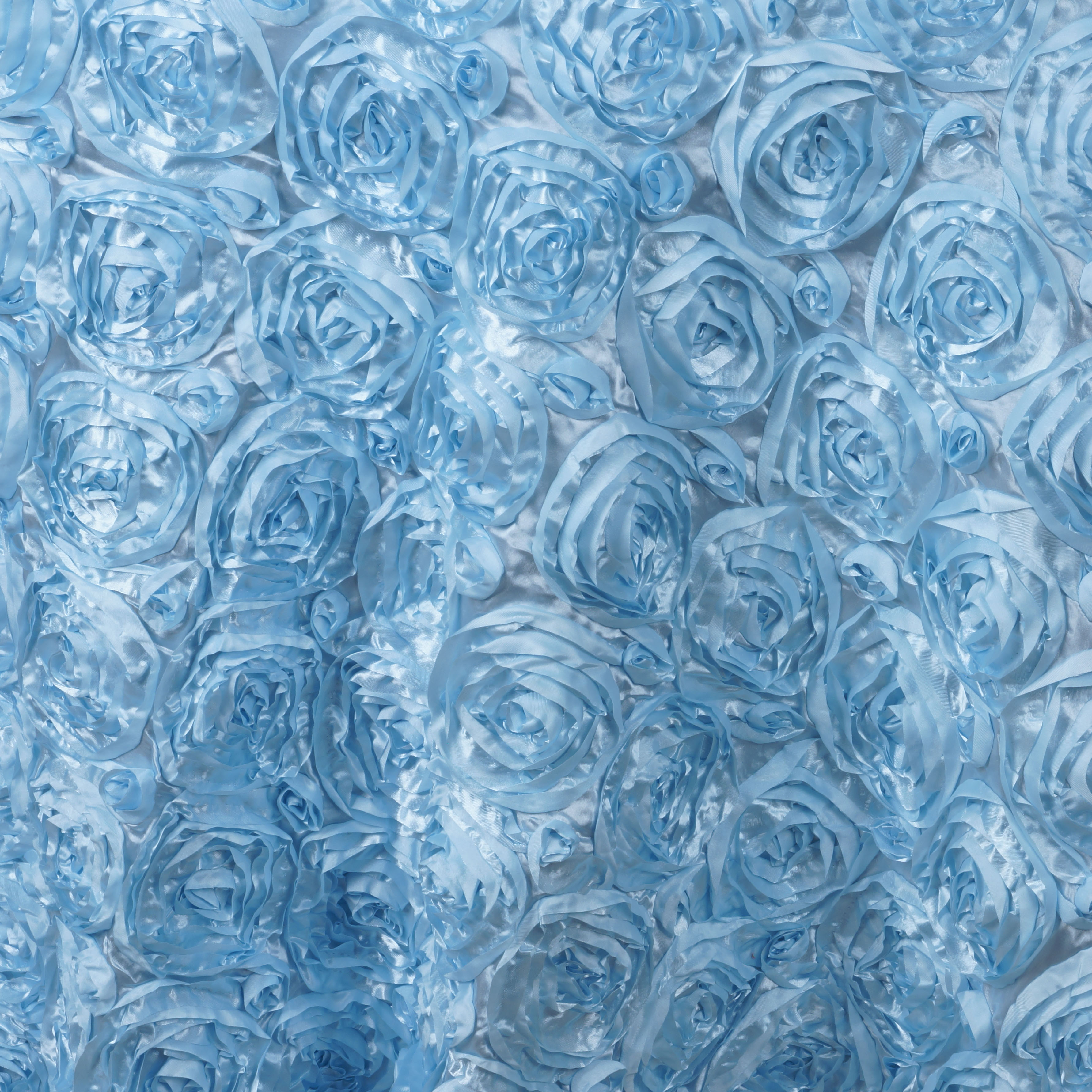 120-Inch ROUND Satin Ribbon Roses Tablecloth Decoration Dinner Wedding Linens - Picture 17 of 118