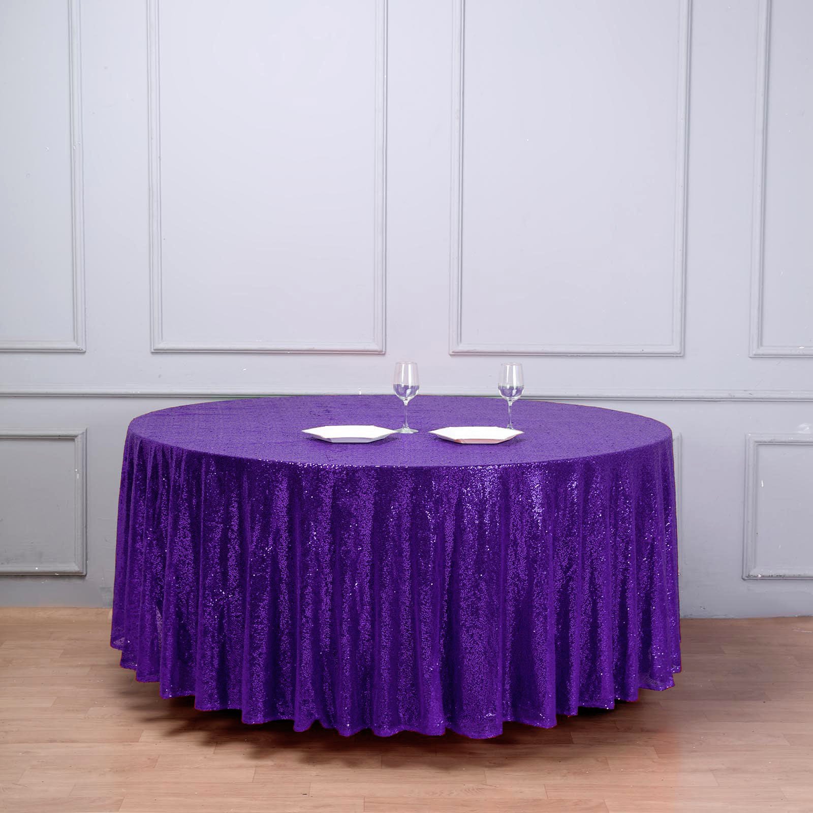 108Inch Sequin ROUND Tablecloth Dinner Wedding Linens Party Booth