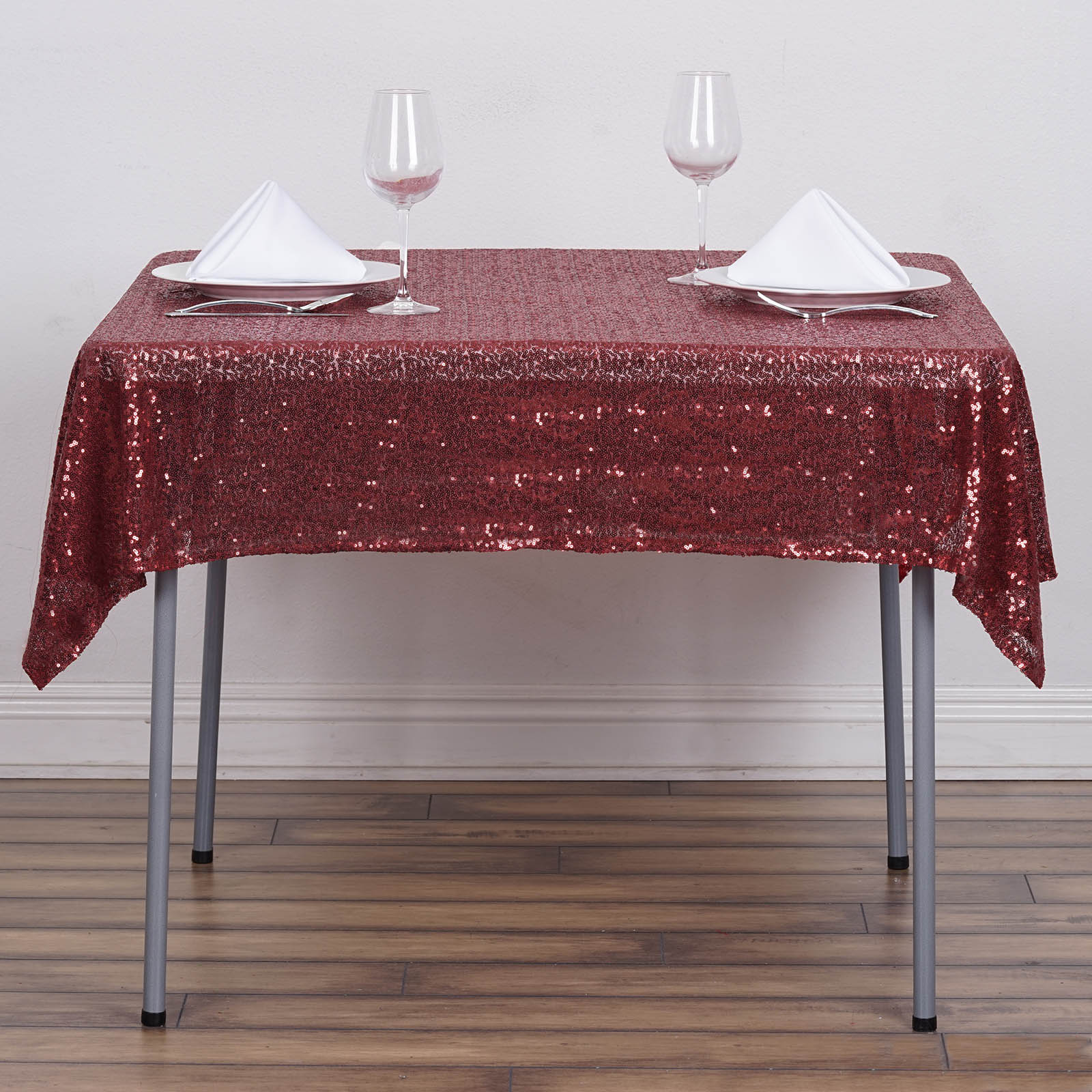 SEQUINS 54x54" SQUARE Cocktail Table Tablecloths Dinner Wedding Party
