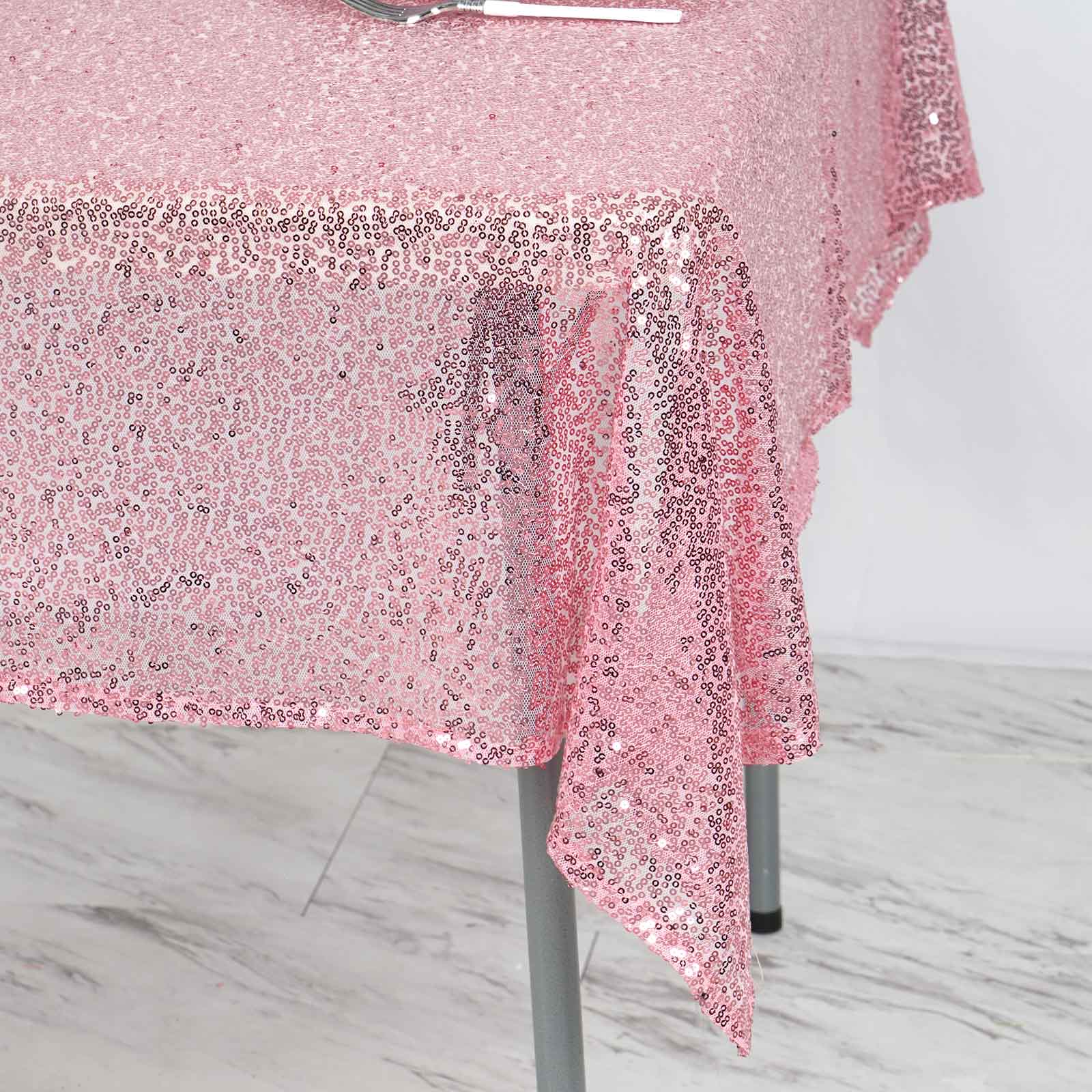 SEQUINS 54x54" SQUARE Cocktail Table Tablecloths Dinner Wedding Party