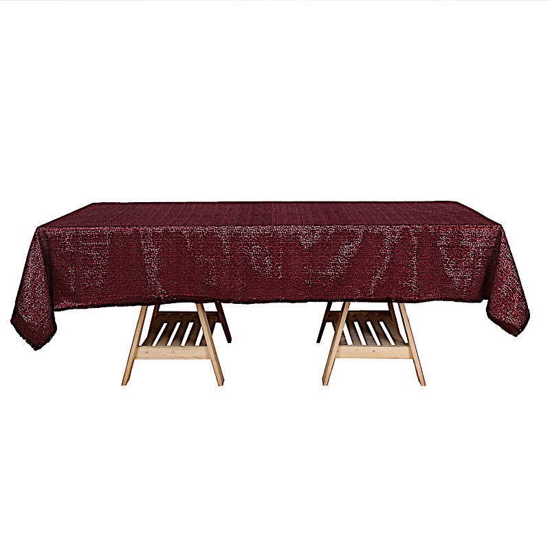 60" x 102" Sequin RECTANGULAR Tablecloth Dinner Wedding Linens Party Decorations - Picture 20 of 54