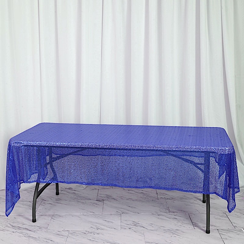 60" x 102" Sequin RECTANGULAR Tablecloth Dinner Wedding Linens Party Decorations - Picture 45 of 54