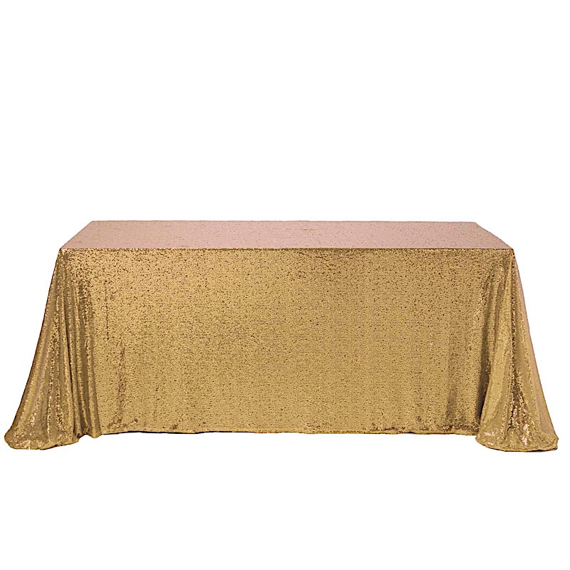 90" x 132" Sequin RECTANGULAR Tablecloth Dinner Wedding Linens Party Decorations - Picture 54 of 95