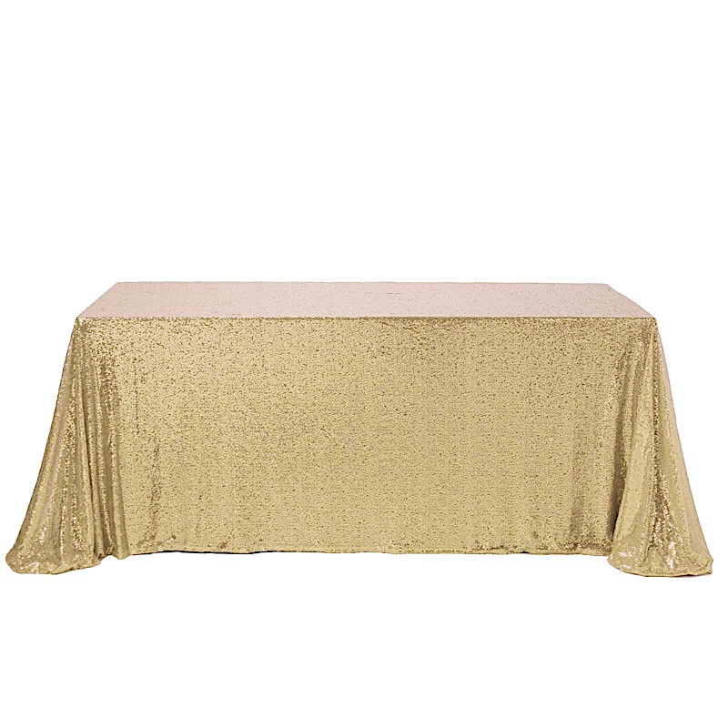 90" x 156" Sequin RECTANGULAR Tablecloth Dinner Wedding Linens Party Decorations - Picture 26 of 93