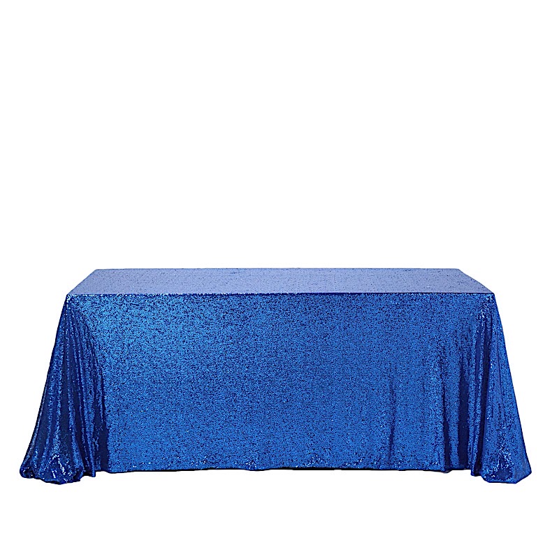 90" x 156" Sequin RECTANGULAR Tablecloth Dinner Wedding Linens Party Decorations - Picture 75 of 93