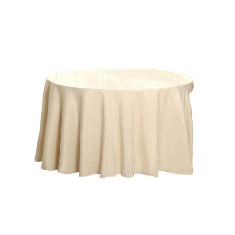 132-Inch Polyester Round Tablecloth Decoration Supplies Dinner Wedding Linens - Picture 18 of 228