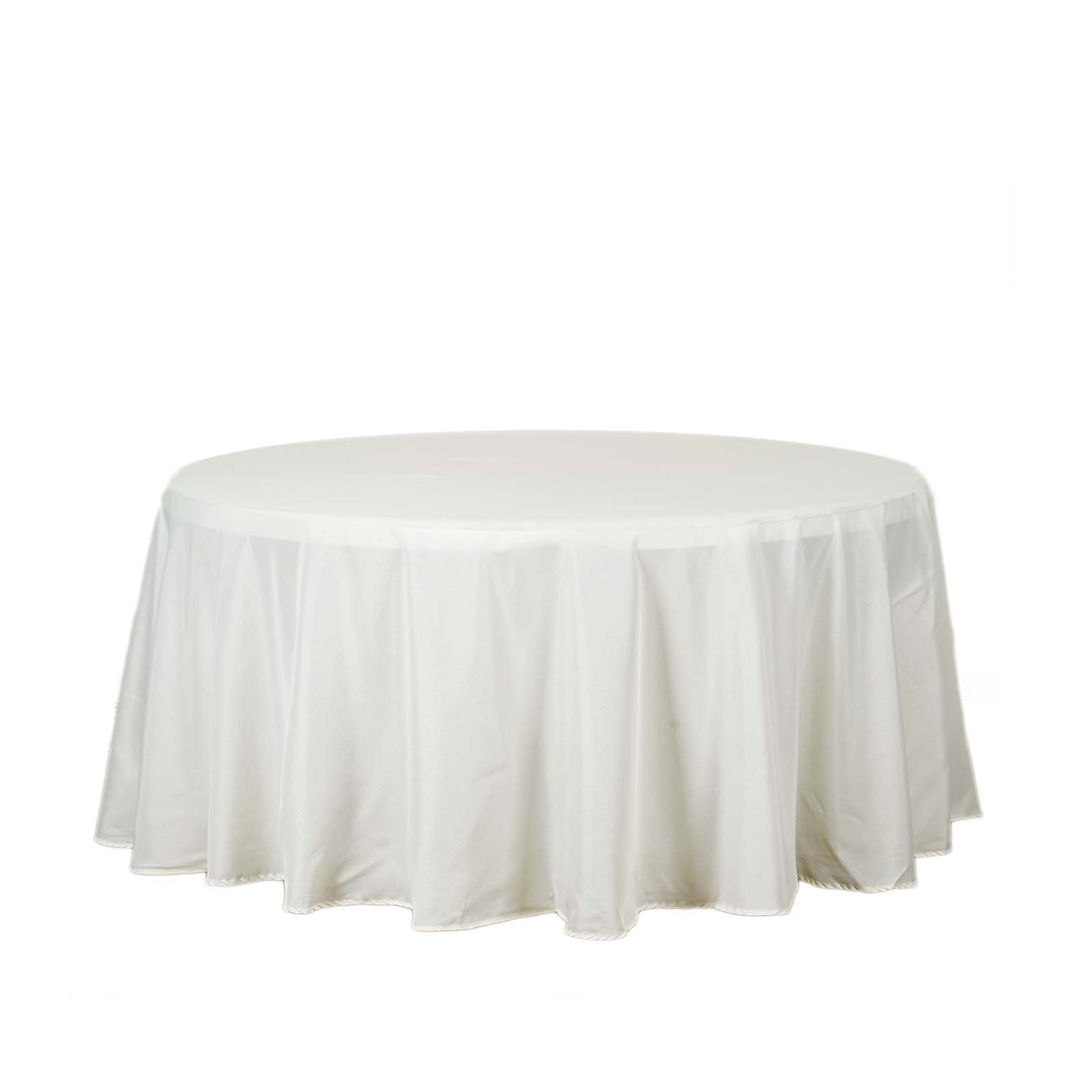 132-Inch Polyester Round Tablecloth Decoration Supplies Dinner Wedding Linens - Picture 115 of 228