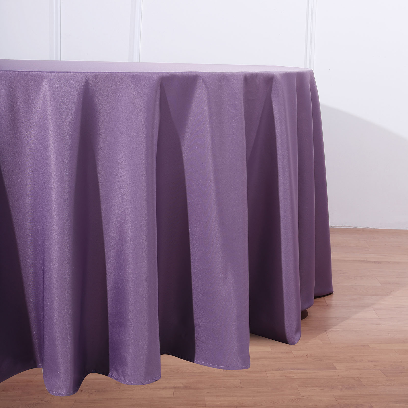 132-Inch Polyester Round Tablecloth Decoration Supplies Dinner Wedding Linens - Picture 8 of 228