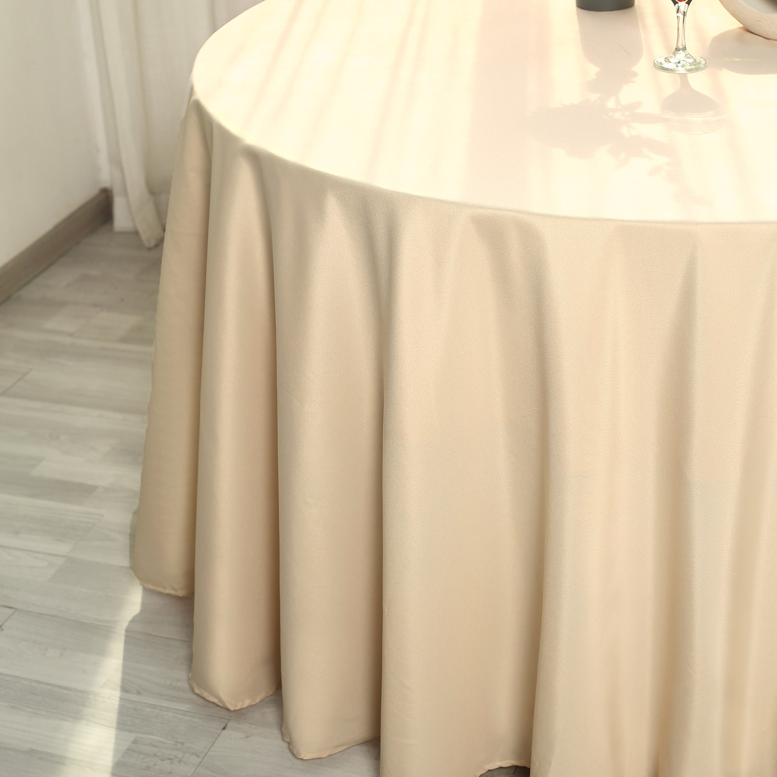 132-Inch Polyester Round Tablecloth Decoration Supplies Dinner Wedding Linens - Picture 12 of 228