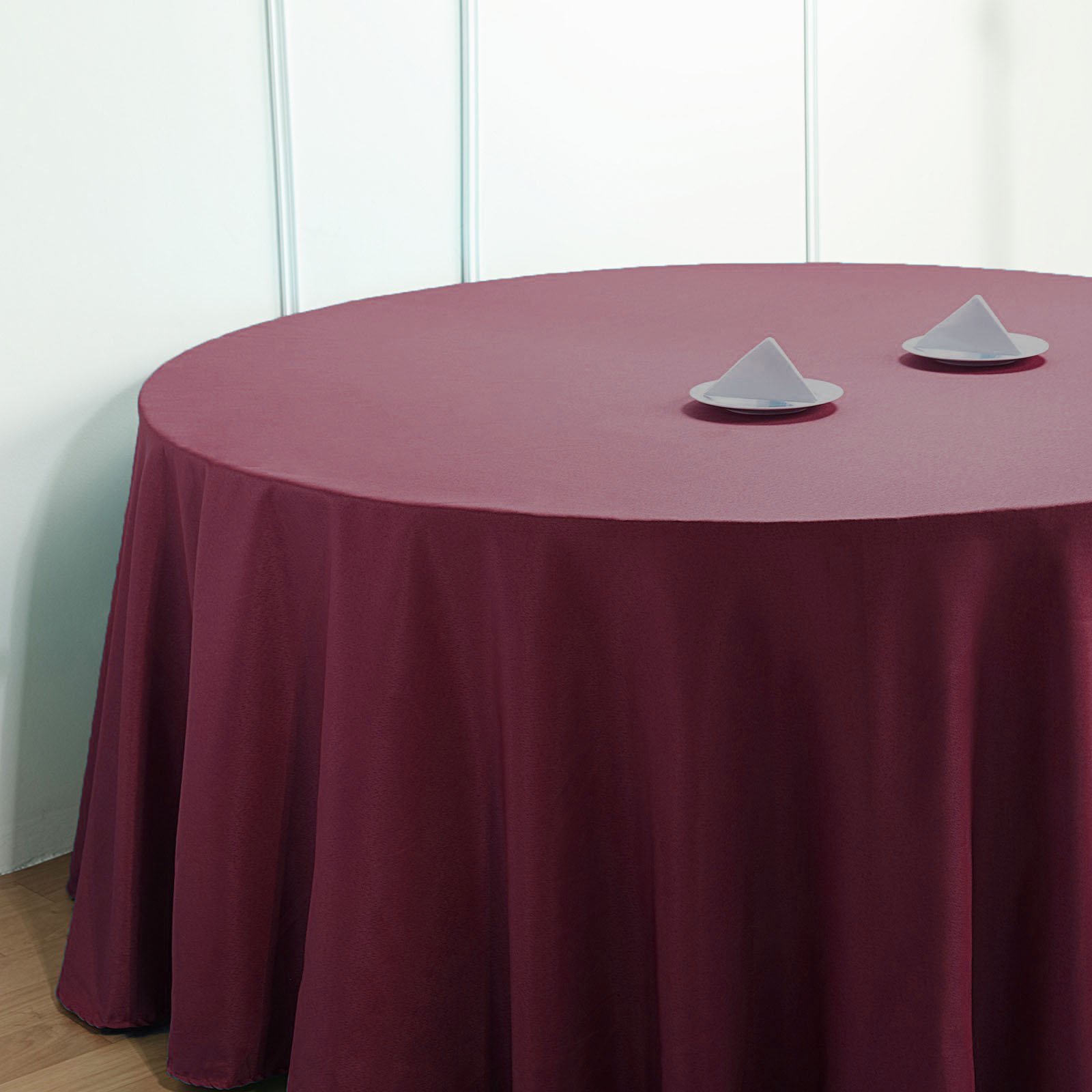 132-Inch Polyester Round Tablecloth Decoration Supplies Dinner Wedding Linens - Picture 38 of 228