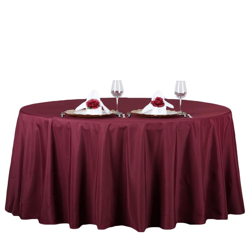 132-Inch Polyester Round Tablecloth Decoration Supplies Dinner Wedding Linens - Picture 39 of 228