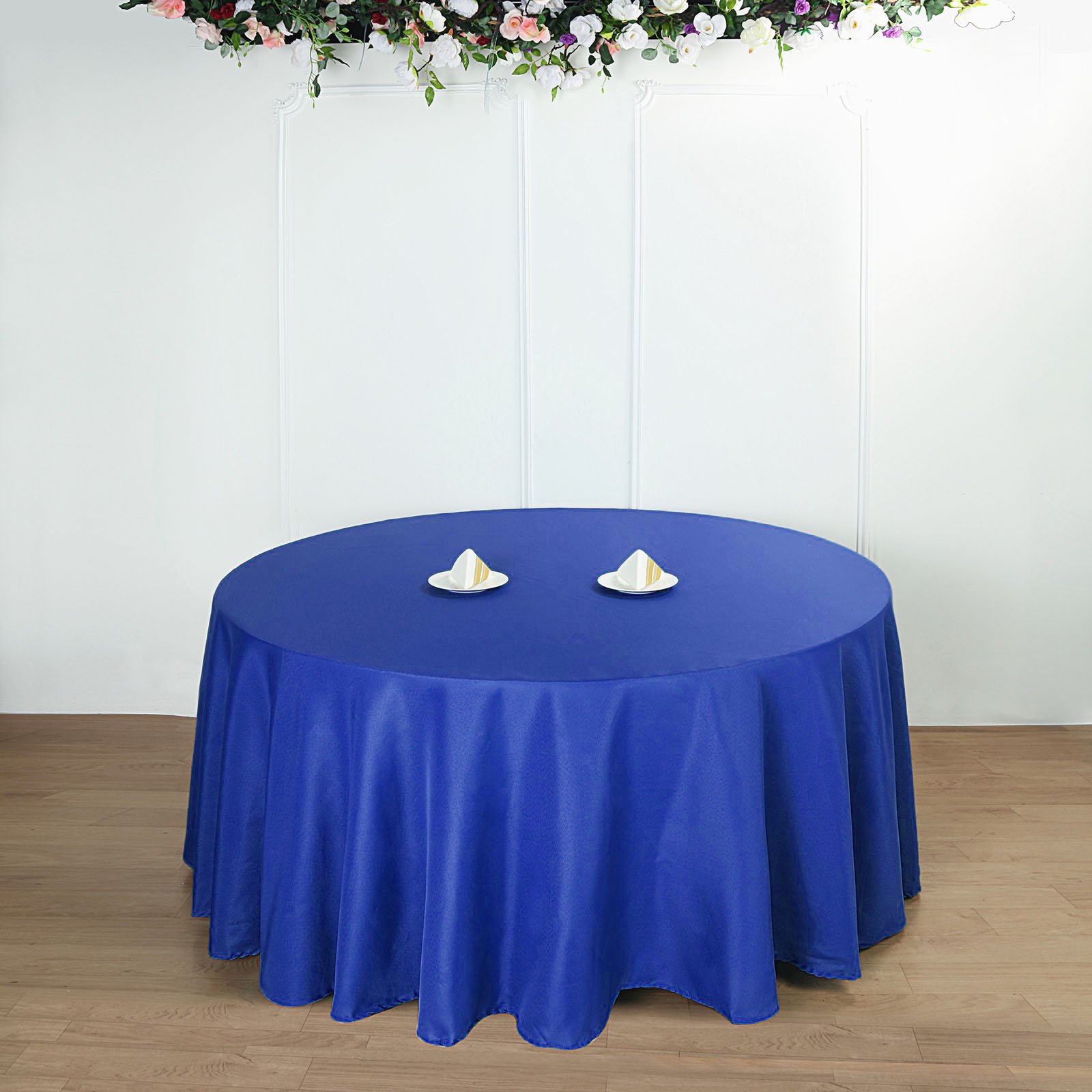 132-Inch Polyester Round Tablecloth Decoration Supplies Dinner Wedding Linens - Picture 177 of 228