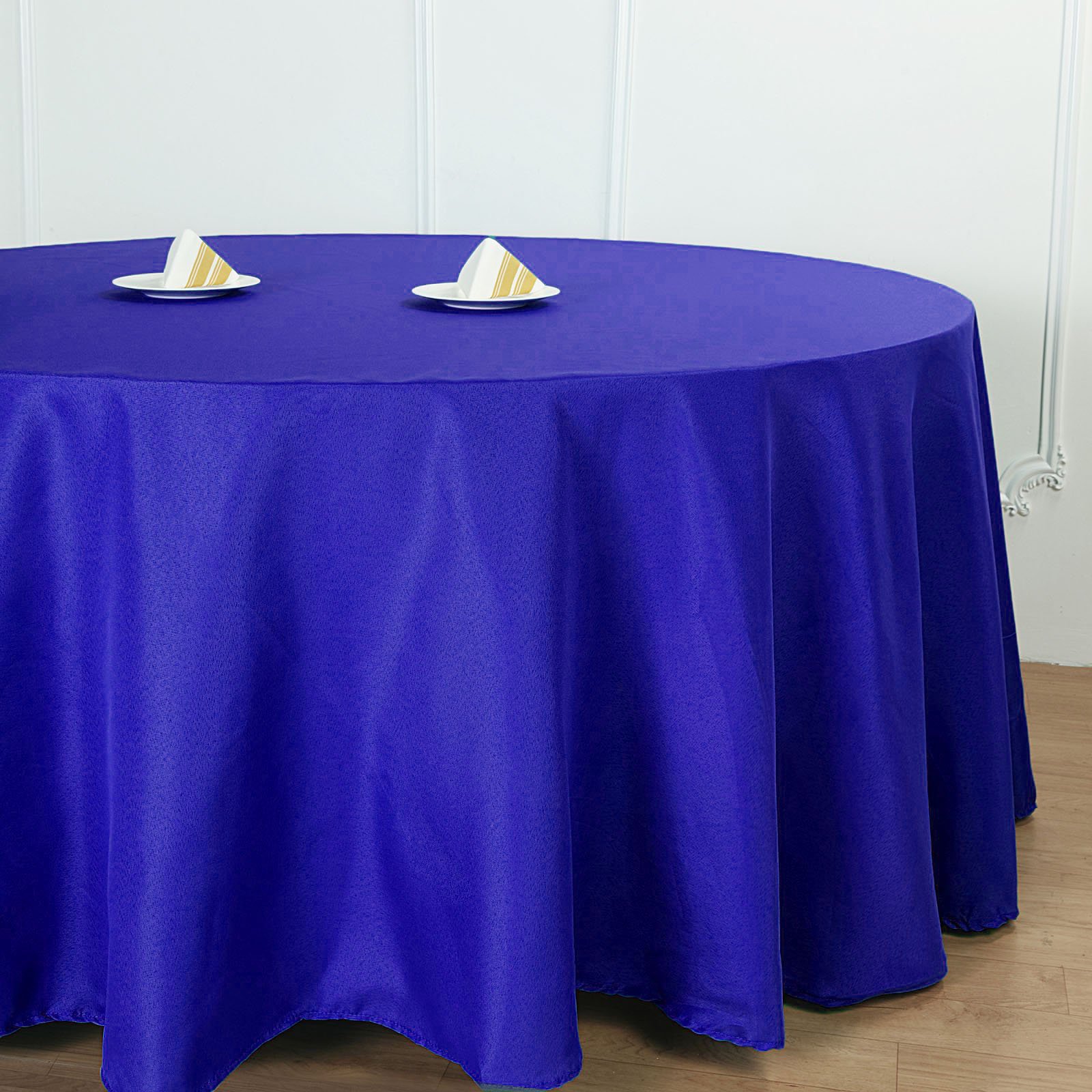 132-Inch Polyester Round Tablecloth Decoration Supplies Dinner Wedding Linens - Picture 178 of 228