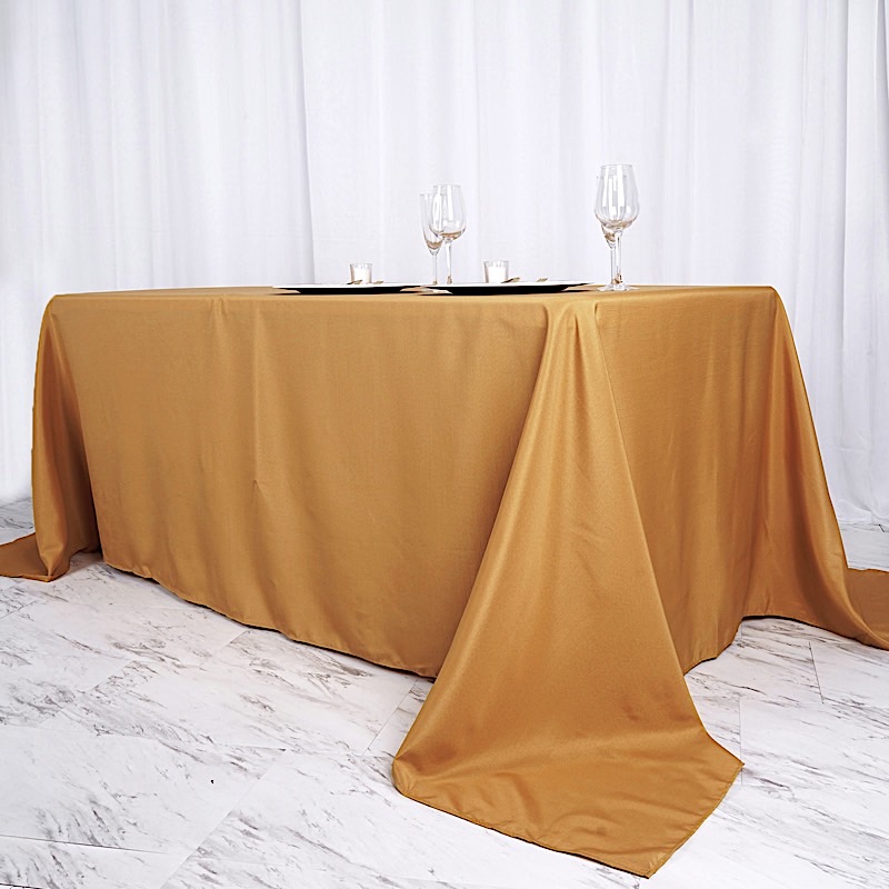 90x156-Inch RECTANGULAR Polyester Tablecloths Reception Catering Wedding Party - Picture 97 of 231