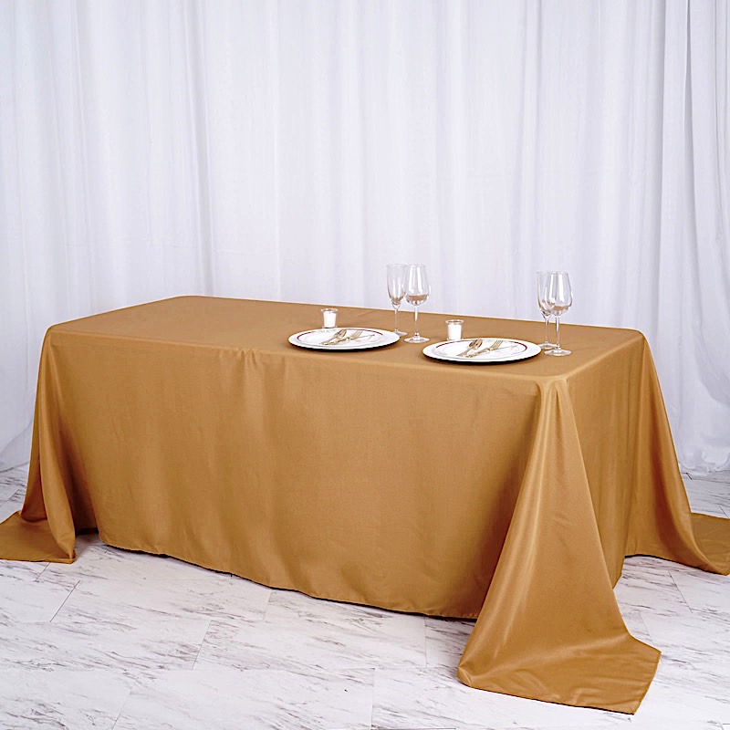 90x156-Inch RECTANGULAR Polyester Tablecloths Reception Catering Wedding Party - Picture 96 of 231
