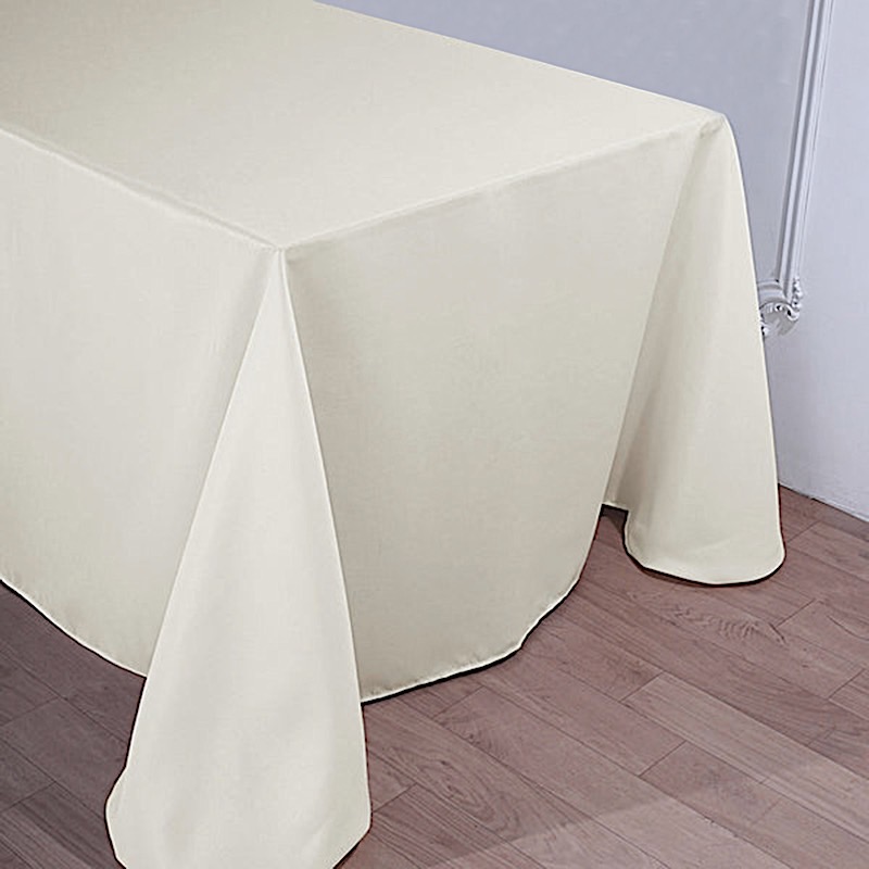 90x156-Inch RECTANGULAR Polyester Tablecloths Reception Catering Wedding Party - Picture 110 of 231