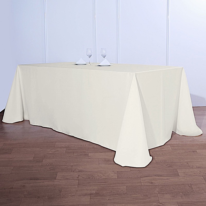 90x156-Inch RECTANGULAR Polyester Tablecloths Reception Catering Wedding Party - Picture 111 of 231