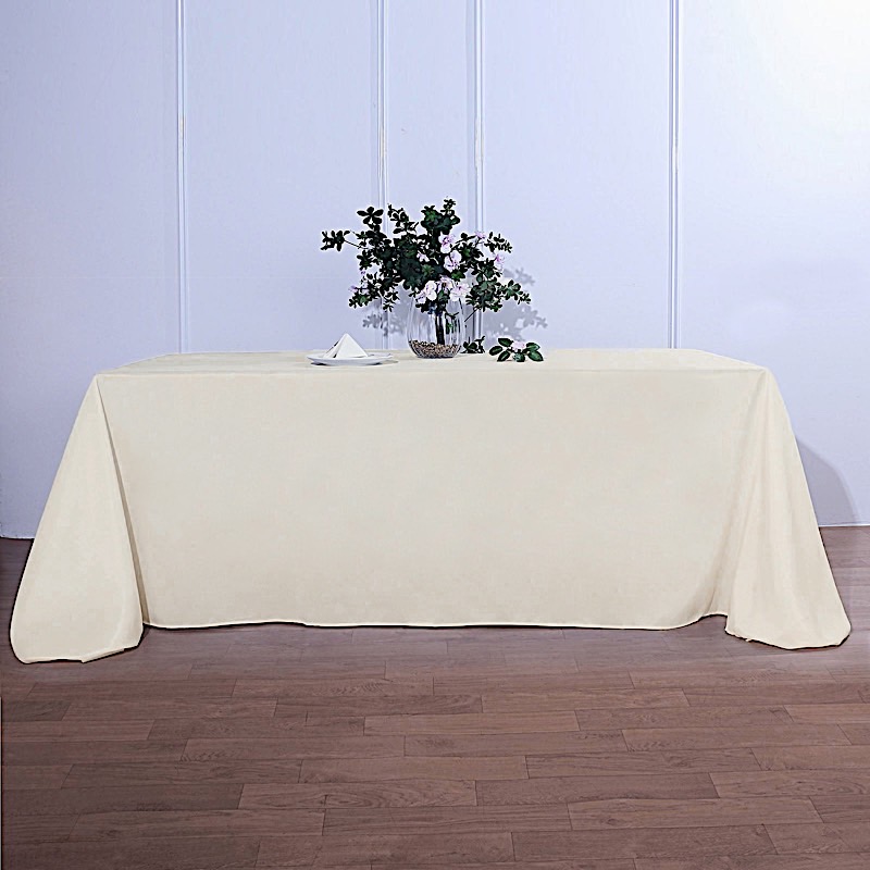90x156-Inch RECTANGULAR Polyester Tablecloths Reception Catering Wedding Party - Picture 106 of 231