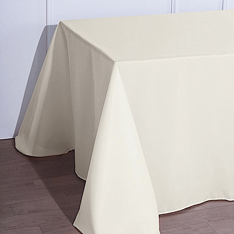 90x156-Inch RECTANGULAR Polyester Tablecloths Reception Catering Wedding Party - Picture 107 of 231