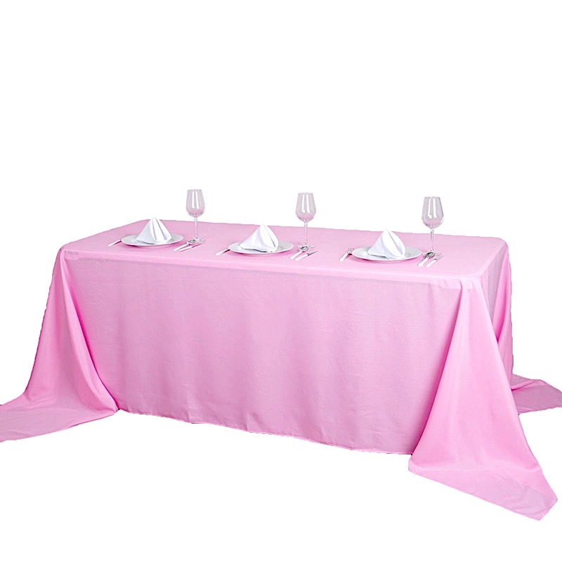 90x156-Inch RECTANGULAR Polyester Tablecloths Reception Catering Wedding Party - Picture 150 of 231