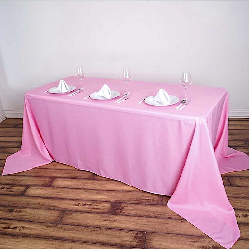 90x156-Inch RECTANGULAR Polyester Tablecloths Reception Catering Wedding Party - Picture 148 of 231