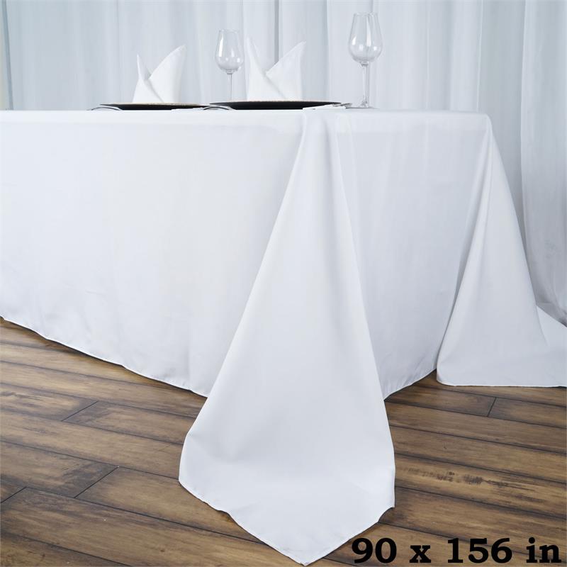 90x156-Inch RECTANGULAR High Quality Polyester Tablecloths Restaurant Catering - Picture 101 of 105