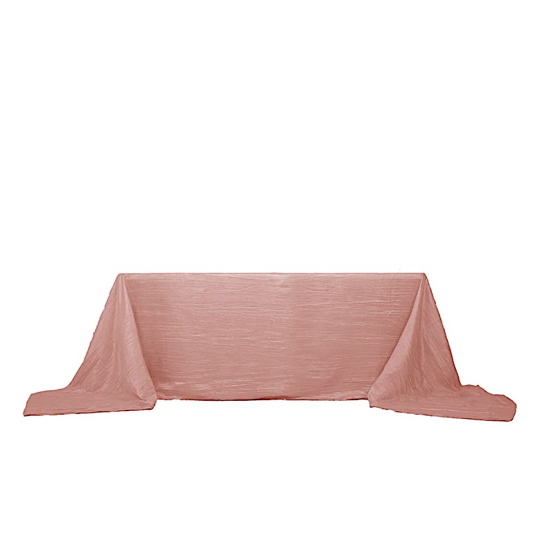 90x156-Inch Crinkle Accordion TAFFETA RECTANGLE TABLECLOTH Party Decorations - Picture 37 of 146