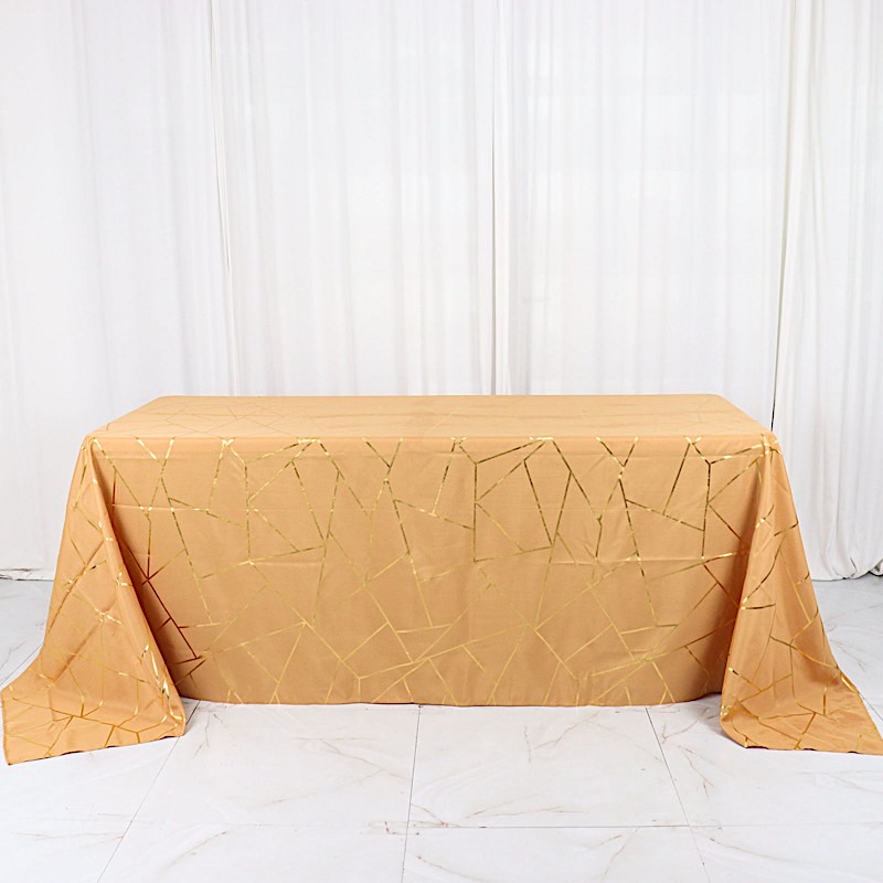 90"x132" Geometric Design Polyester Rectangle TABLECLOTH Party Event Decorations - Picture 19 of 74