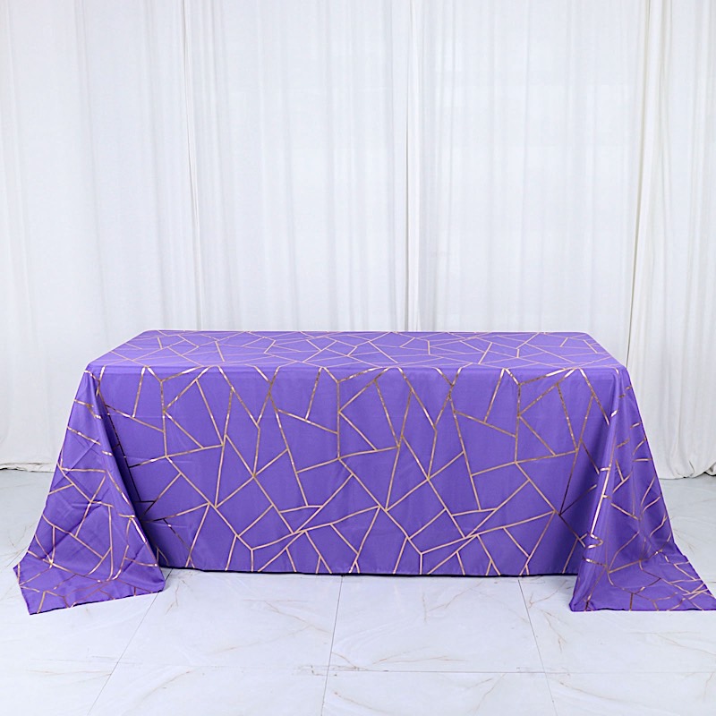 90"x132" Geometric Design Polyester Rectangle TABLECLOTH Party Event Decorations - Picture 35 of 74
