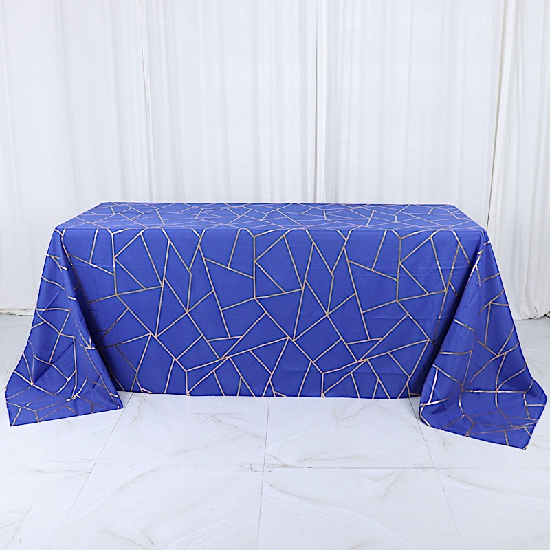 90"x132" Geometric Design Polyester Rectangle TABLECLOTH Party Event Decorations - Picture 43 of 74