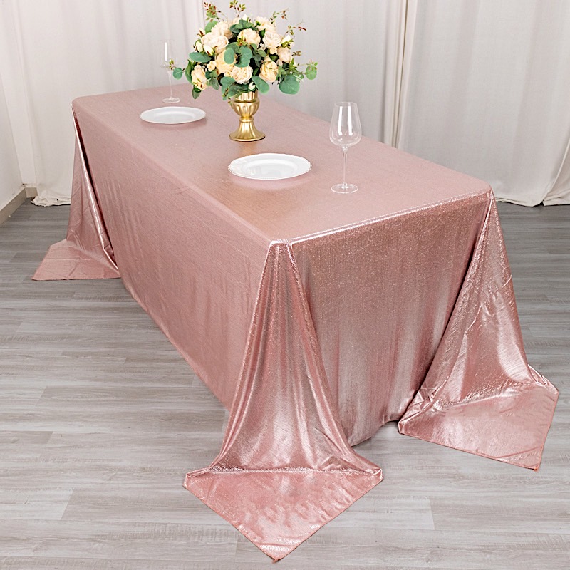 120 in Sequin Dots Polyester Round TABLECLOTH Party Events Reception Decorations