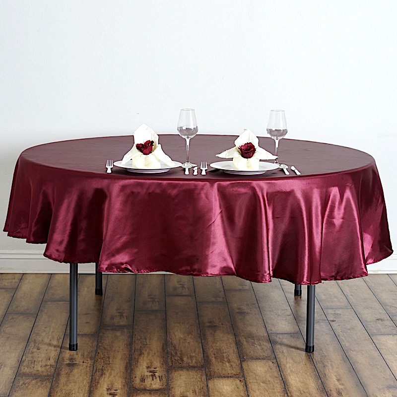 MANTEL REDONDO DE SATÉN DE 90 PULGADAS Cena Boda Fiesta Ropa de cama Decoraciones Venta - Imagen 22 de 107
