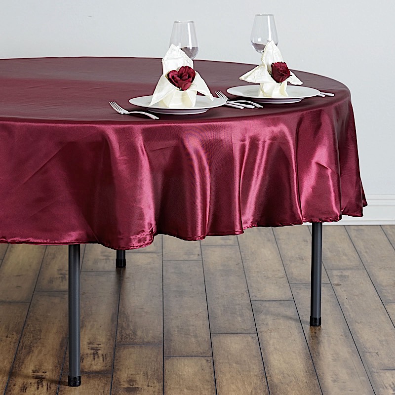 MANTEL REDONDO DE SATÉN DE 90 PULGADAS Cena Boda Fiesta Ropa de cama Decoraciones Venta - Imagen 23 de 107